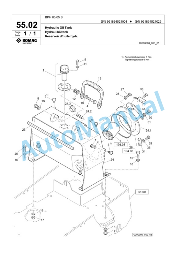 Bomag BPH 80-65 S Vibratory Plate Compactor Spare Parts Catalogue 00826089 2 Bomag BPH 80-65 S Vibratory Plate Compactor Spare Parts Catalogue 00826089-2