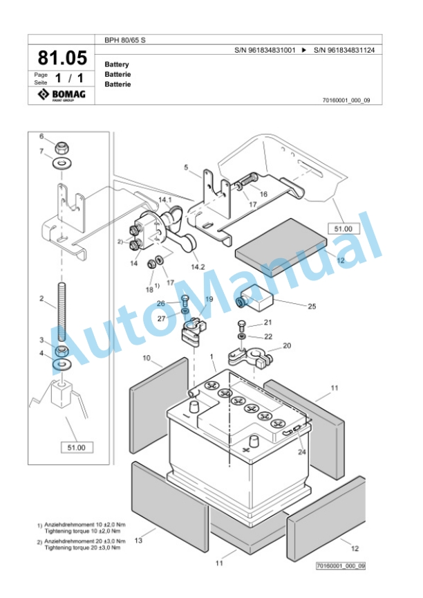 Bomag BPH 80-65 S Vibratory Plate Compactor Spare Parts Catalogue 00826675 3 Bomag BPH 80-65 S Vibratory Plate Compactor Spare Parts Catalogue 00826675-3