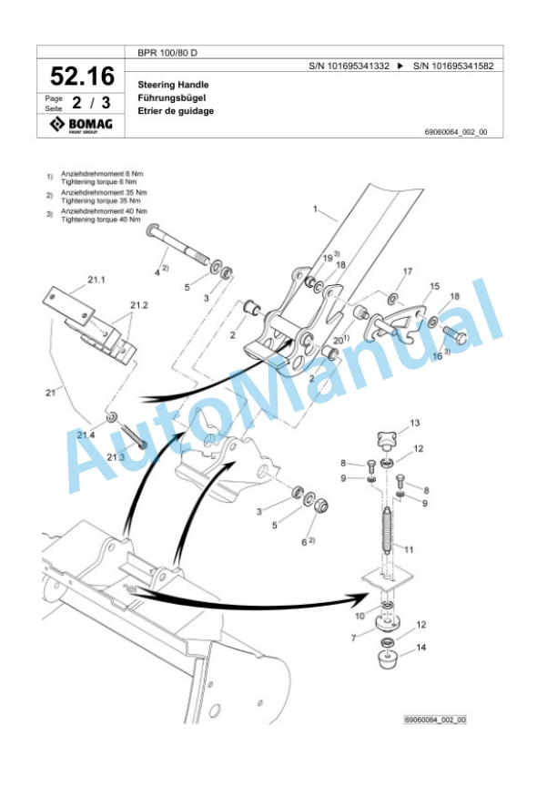 Bomag BPR 100-80 D Vibratory Plate Compactor Spare Parts Catalogue 00825795 2 Bomag BPR 100-80 D Vibratory Plate Compactor Spare Parts Catalogue 00825795-2