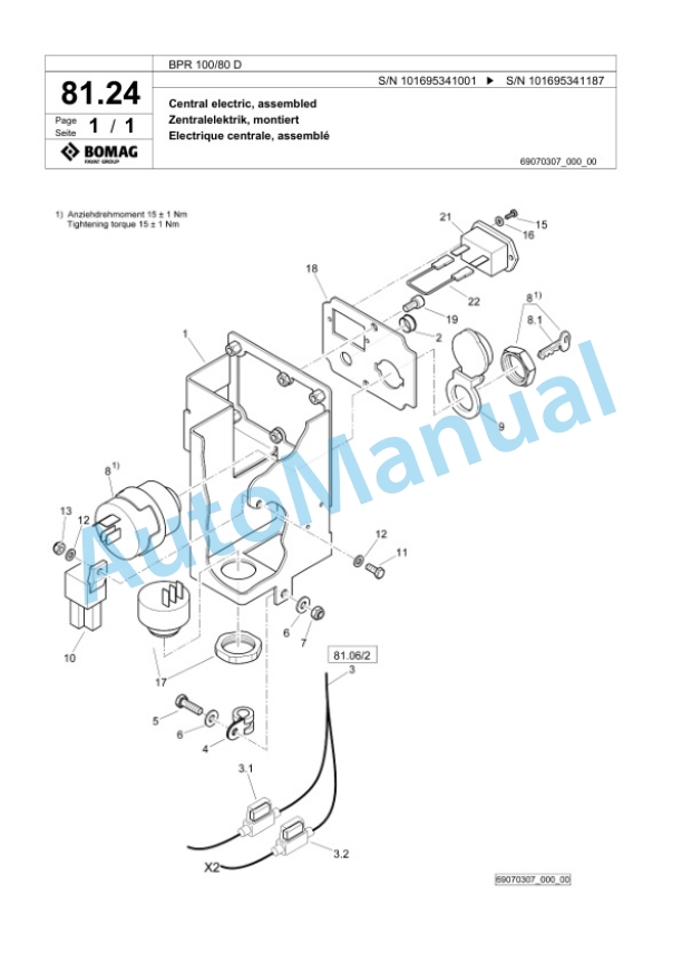 Bomag BPR 100-80 D Vibratory Plate Compactor Spare Parts Catalogue 00825795 4 Bomag BPR 100-80 D Vibratory Plate Compactor Spare Parts Catalogue 00825795-4