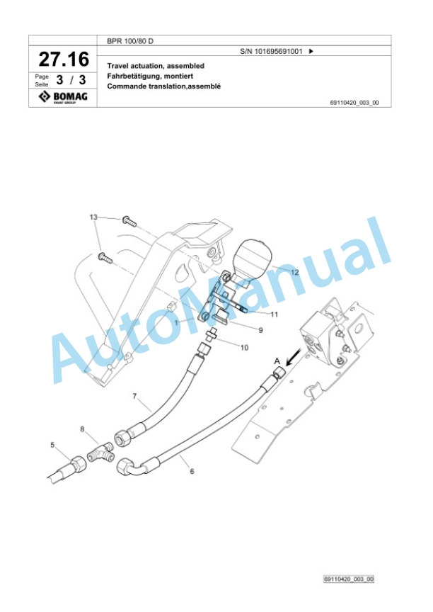 Bomag BPR 100-80 D Vibratory Plate Compactor Spare Parts Catalogue 00826745 2 Bomag BPR 100-80 D Vibratory Plate Compactor Spare Parts Catalogue 00826745-2