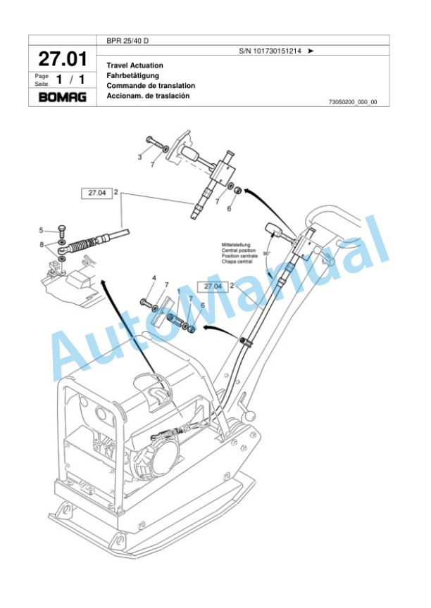 Bomag BPR 25-40 D Vibratory Plate Compactor Spare Parts Catalogue 00817433 3 Bomag BPR 25-40 D Vibratory Plate Compactor Spare Parts Catalogue 00817433-3