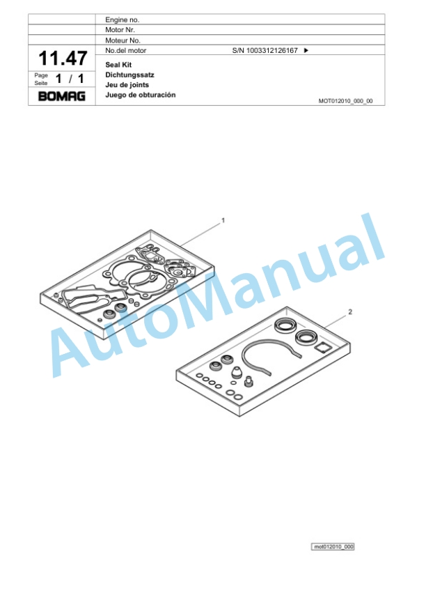 Bomag BPR 25-40 D Vibratory Plate Compactor Spare Parts Catalogue 00824241 2 Bomag BPR 25-40 D Vibratory Plate Compactor Spare Parts Catalogue 00824241-2