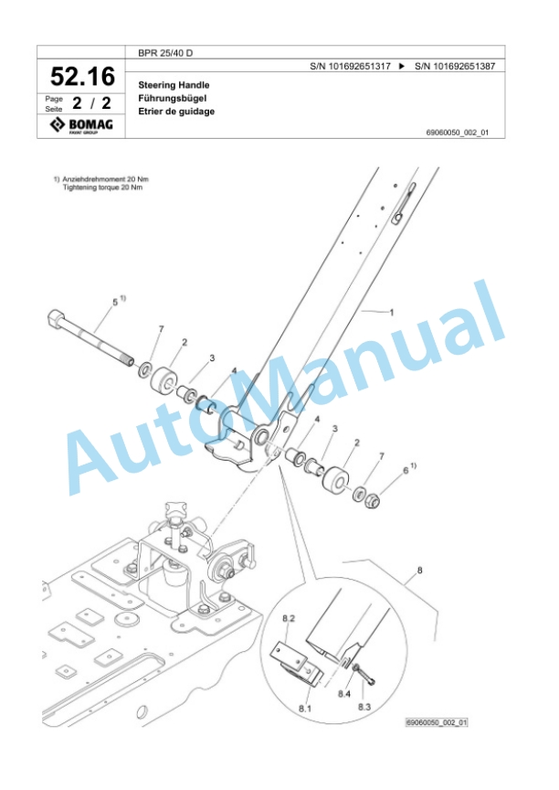 Bomag BPR 25-40 D Vibratory Plate Compactor Spare Parts Catalogue 00824763 2 Bomag BPR 25-40 D Vibratory Plate Compactor Spare Parts Catalogue 00824763-2