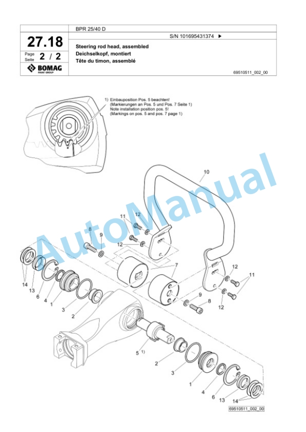 Bomag BPR 25-40 D Vibratory Plate Compactor Spare Parts Catalogue 00826509 2 Bomag BPR 25-40 D Vibratory Plate Compactor Spare Parts Catalogue 00826509-2