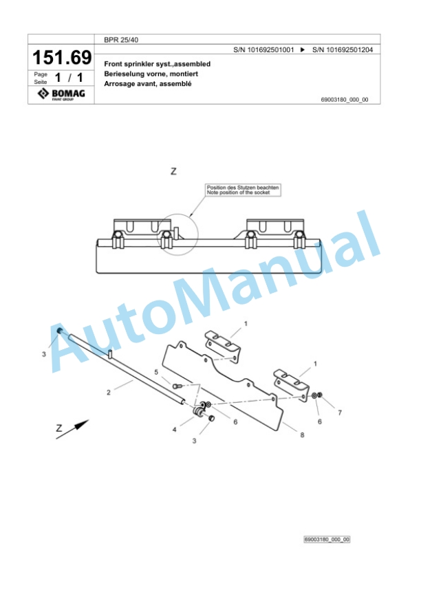 Bomag BPR 25-40 Vibratory Plate Compactor Spare Parts Catalogue 00824303 4 Bomag BPR 25-40 Vibratory Plate Compactor Spare Parts Catalogue 00824303-4
