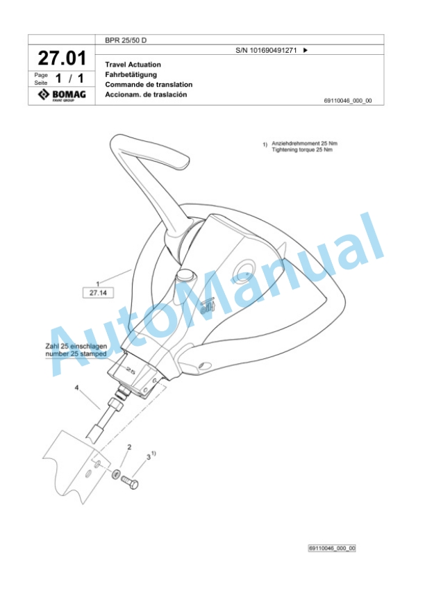 Bomag BPR 25-50 D Vibratory Plate Compactor Spare Parts Catalogue 00818755 2 Bomag BPR 25-50 D Vibratory Plate Compactor Spare Parts Catalogue 00818755-2