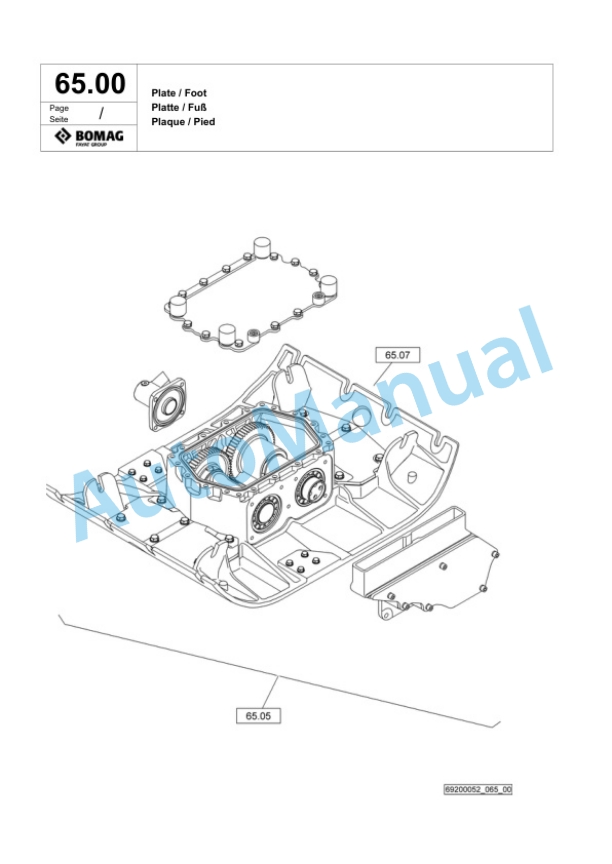 Bomag BPR 25-50 Vibratory Plate Compactor Spare Parts Catalogue 00824307 2 Bomag BPR 25-50 Vibratory Plate Compactor Spare Parts Catalogue 00824307-2