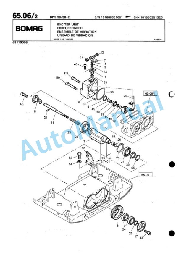 Bomag BPR 30-38-2, BPR 35-38-2 Vibratory Plate Compactor Spare Parts Catalogue 00810115 4 Bomag BPR 30-38-2, BPR 35-38-2 Vibratory Plate Compactor Spare Parts Catalogue 00810115-4
