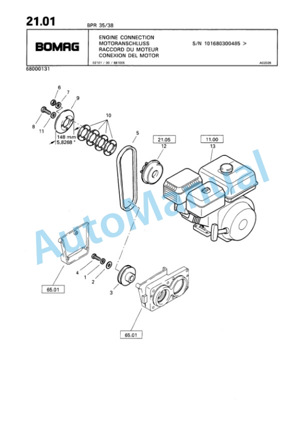 Bomag BPR 30-38, BPR 35-38 Vibratory Plate Compactor Spare Parts Catalogue 00813344 2 Bomag BPR 30-38, BPR 35-38 Vibratory Plate Compactor Spare Parts Catalogue 00813344-2