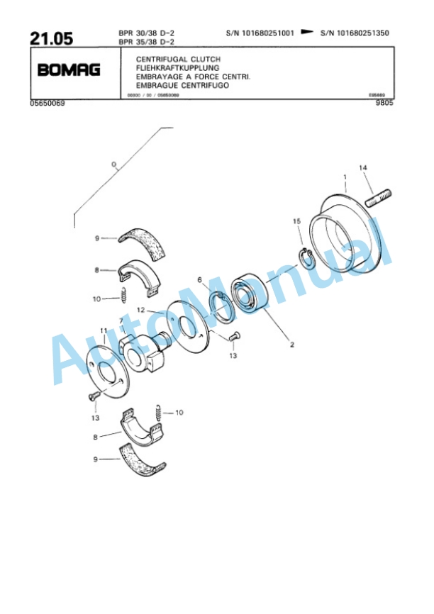 Bomag BPR 30-38 D-2, BPR 35-38 D-2 Vibratory Plate Compactor Spare Parts Catalogue 00810114 4 Bomag BPR 30-38 D-2, BPR 35-38 D-2 Vibratory Plate Compactor Spare Parts Catalogue 00810114-4