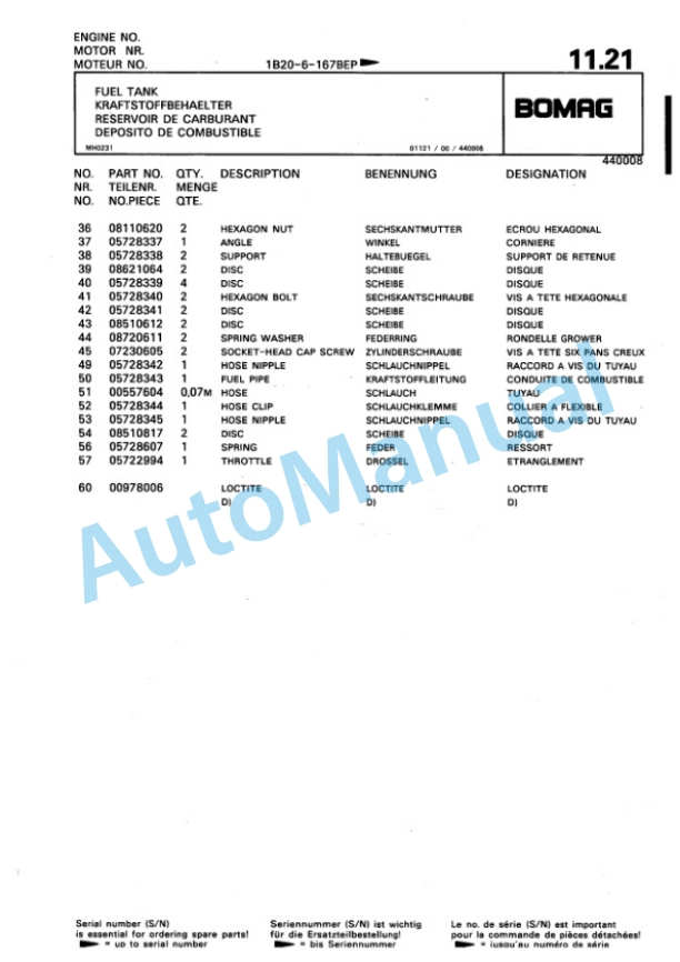 Bomag BPR 30-38 D-2, BPR 35-38 D-2 Vibratory Plate Compactor Spare Parts Catalogue 00816404 2 Bomag BPR 30-38 D-2, BPR 35-38 D-2 Vibratory Plate Compactor Spare Parts Catalogue 00816404-2