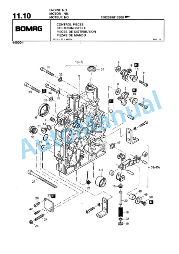 Bomag BPR 30-38 D-3, BPR 35-38 D-3 Vibratory Plate Compactor Spare Parts Catalogue 00811418 2 Bomag BPR 30-38 D-3, BPR 35-38 D-3 Vibratory Plate Compactor Spare Parts Catalogue 00811418-2