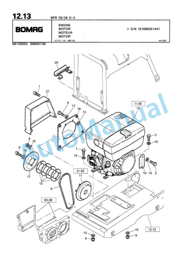 Bomag BPR 30-38 D-3, BPR 35-38 D-3 Vibratory Plate Compactor Spare Parts Catalogue 00811418 3 Bomag BPR 30-38 D-3, BPR 35-38 D-3 Vibratory Plate Compactor Spare Parts Catalogue 00811418-3