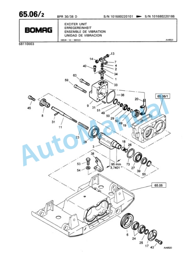 Bomag BPR 30-38 D, BPR 35-38 D Vibratory Plate Compactor Spare Parts Catalogue 00810210 3 Bomag BPR 30-38 D, BPR 35-38 D Vibratory Plate Compactor Spare Parts Catalogue 00810210-3