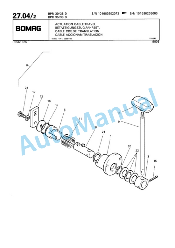 Bomag BPR 30-38 D, BPR 35-38 D Vibratory Plate Compactor Spare Parts Catalogue 00813343 2 Bomag BPR 30-38 D, BPR 35-38 D Vibratory Plate Compactor Spare Parts Catalogue 00813343-2