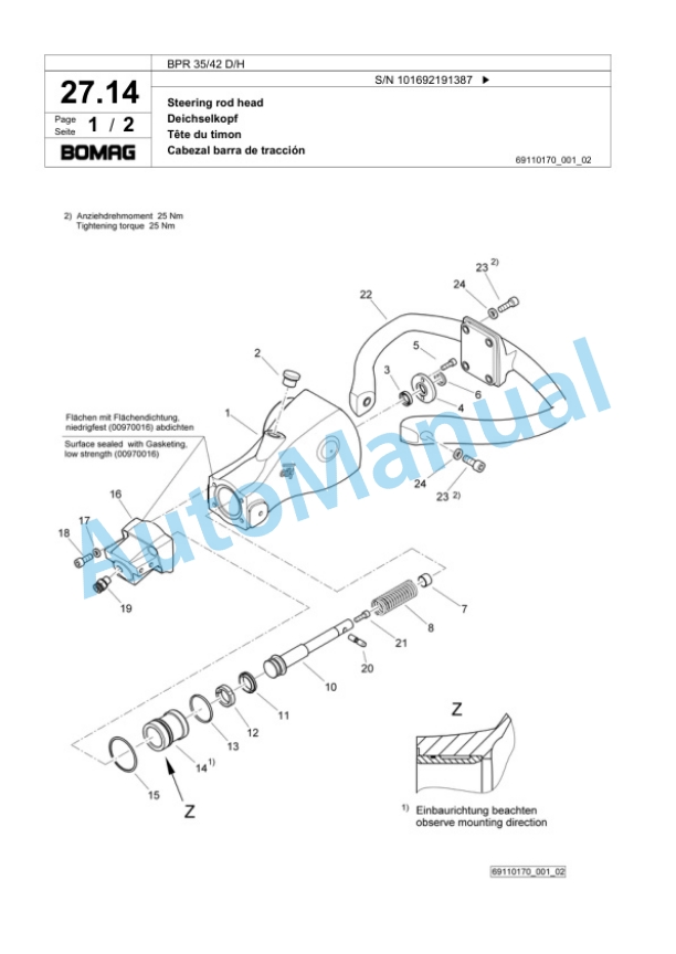 Bomag BPR 35-42 D-H Vibratory Plate Compactor Spare Parts Catalogue 00818757 2 Bomag BPR 35-42 D-H Vibratory Plate Compactor Spare Parts Catalogue 00818757-2