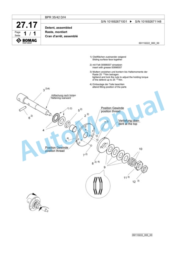Bomag BPR 35-42 D-H Vibratory Plate Compactor Spare Parts Catalogue 00824767 2 Bomag BPR 35-42 D-H Vibratory Plate Compactor Spare Parts Catalogue 00824767-2