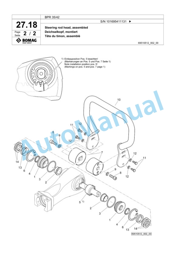 Bomag BPR 35-42 Vibratory Plate Compactor Spare Parts Catalogue 00826397 2 Bomag BPR 35-42 Vibratory Plate Compactor Spare Parts Catalogue 00826397-2