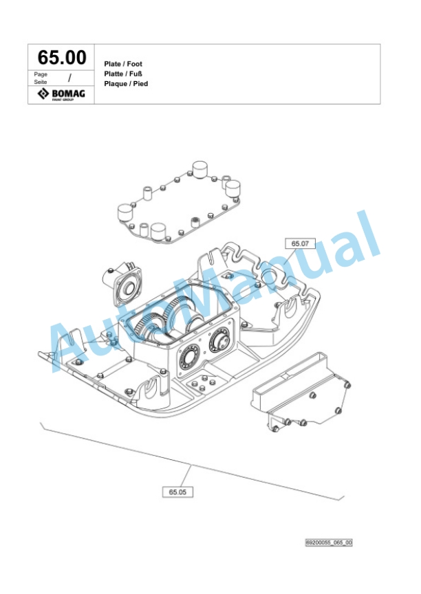 Bomag BPR 35-42 Vibratory Plate Compactor Spare Parts Catalogue 00826397 3 Bomag BPR 35-42 Vibratory Plate Compactor Spare Parts Catalogue 00826397-3