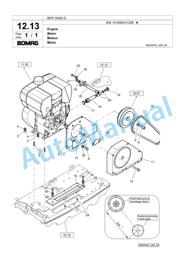 Bomag BPR 35-60 D Vibratory Plate Compactor Spare Parts Catalogue 00818089 2 Bomag BPR 35-60 D Vibratory Plate Compactor Spare Parts Catalogue 00818089-2
