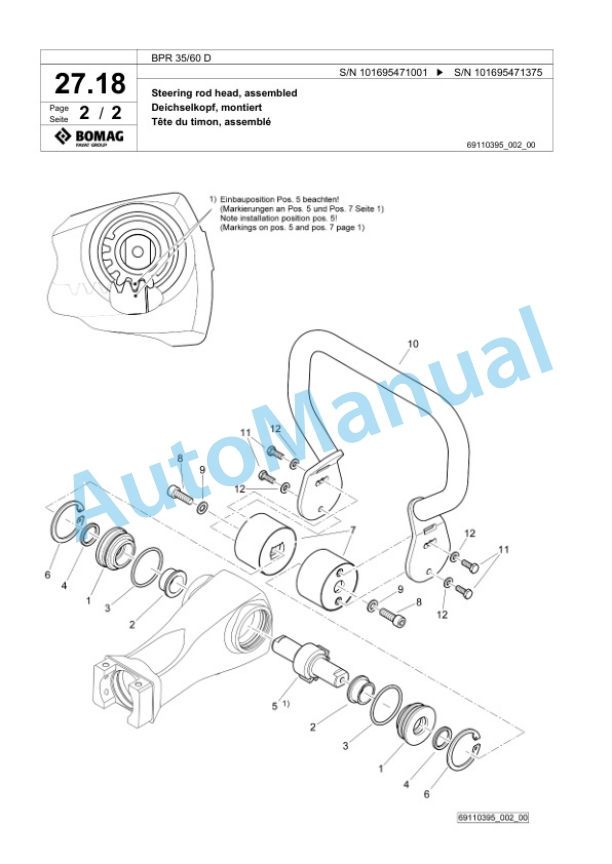 Bomag BPR 35-60 D Vibratory Plate Compactor Spare Parts Catalogue 00826517 2 Bomag BPR 35-60 D Vibratory Plate Compactor Spare Parts Catalogue 00826517-2