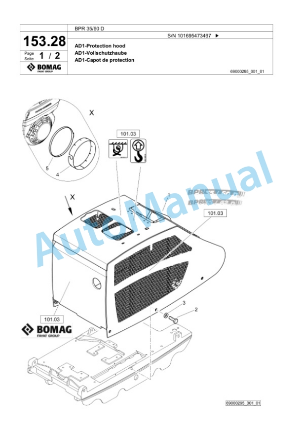 Bomag BPR 35-60 D Vibratory Plate Compactor Spare Parts Catalogue 00826517 5 Bomag BPR 35-60 D Vibratory Plate Compactor Spare Parts Catalogue 00826517-5