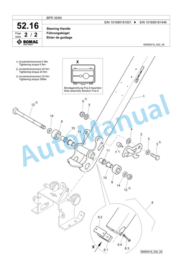 Bomag BPR 35-60 Vibratory Plate Compactor Spare Parts Catalogue 00825815 2 Bomag BPR 35-60 Vibratory Plate Compactor Spare Parts Catalogue 00825815-2