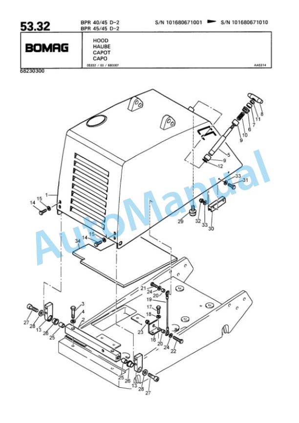 Bomag BPR 40-45 D-2, BPR 45-45 D-2 Vibratory Plate Compactor Spare Parts Catalogue 00819907 3 Bomag BPR 40-45 D-2, BPR 45-45 D-2 Vibratory Plate Compactor Spare Parts Catalogue 00819907-3