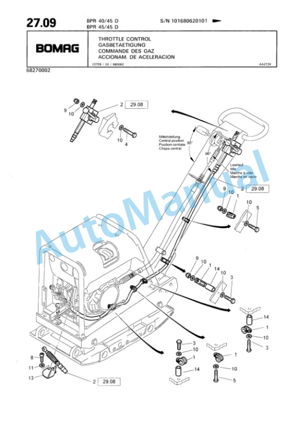 Bomag BPR 40-45 D, BPR 45-45 D Vibratory Plate Compactor Spare Parts Catalogue 00810215 2 Bomag BPR 40-45 D, BPR 45-45 D Vibratory Plate Compactor Spare Parts Catalogue 00810215-2