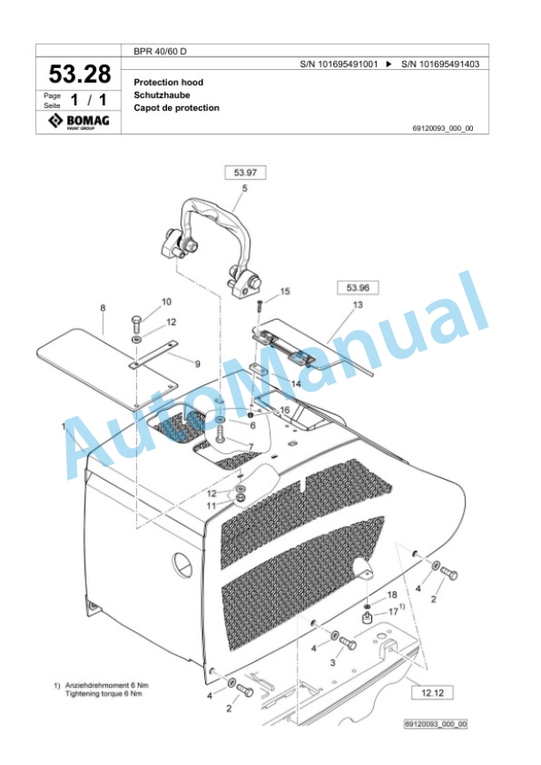 Bomag BPR 40-60 D Vibratory Plate Compactor Spare Parts Catalogue 00826521 3 Bomag BPR 40-60 D Vibratory Plate Compactor Spare Parts Catalogue 00826521-3
