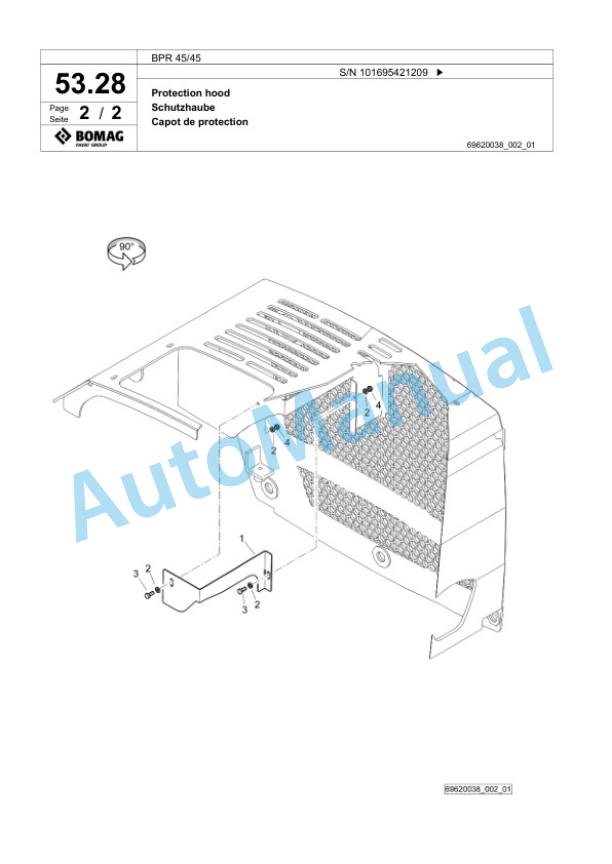 Bomag BPR 45-45 Vibratory Plate Compactor Spare Parts Catalogue 00826547 2 Bomag BPR 45-45 Vibratory Plate Compactor Spare Parts Catalogue 00826547-2