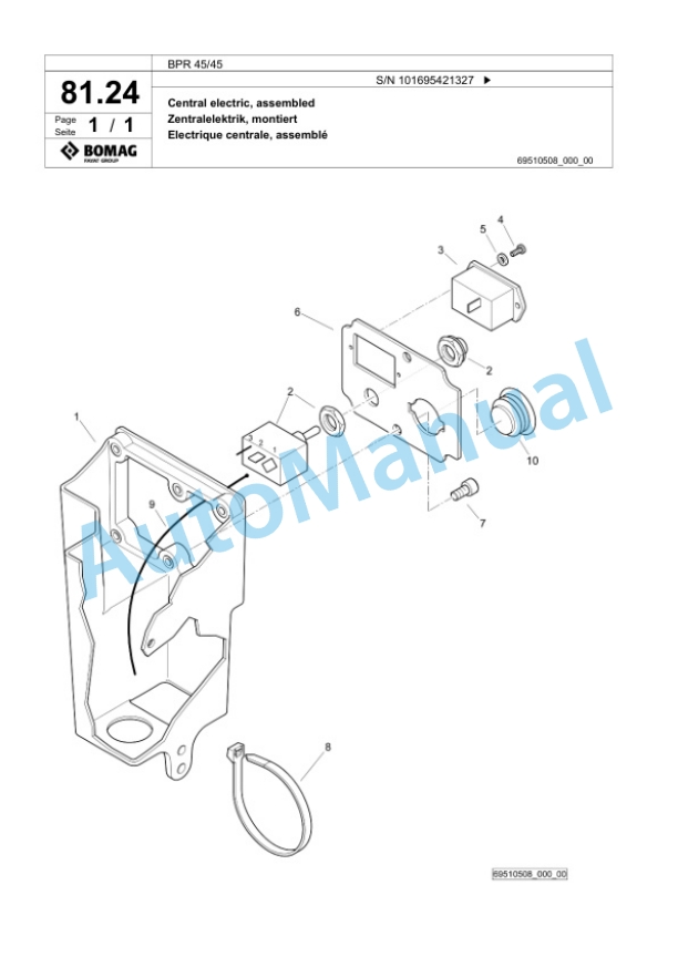 Bomag BPR 45-45 Vibratory Plate Compactor Spare Parts Catalogue 00826547 4 Bomag BPR 45-45 Vibratory Plate Compactor Spare Parts Catalogue 00826547-4