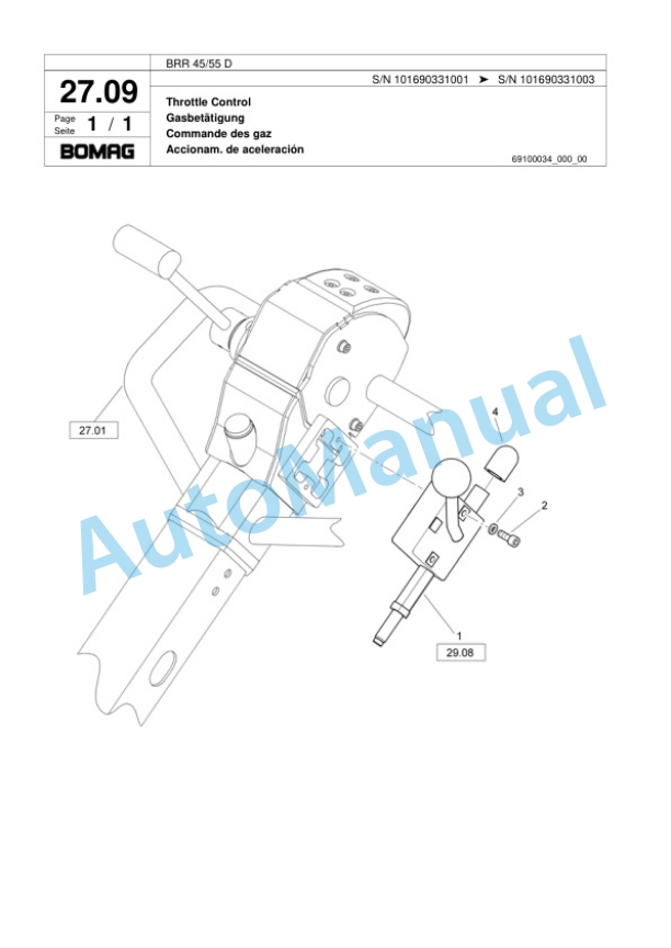 Bomag BPR 45-55 D Vibratory Plate Compactor Spare Parts Catalogue 00817903 2 Bomag BPR 45-55 D Vibratory Plate Compactor Spare Parts Catalogue 00817903-2