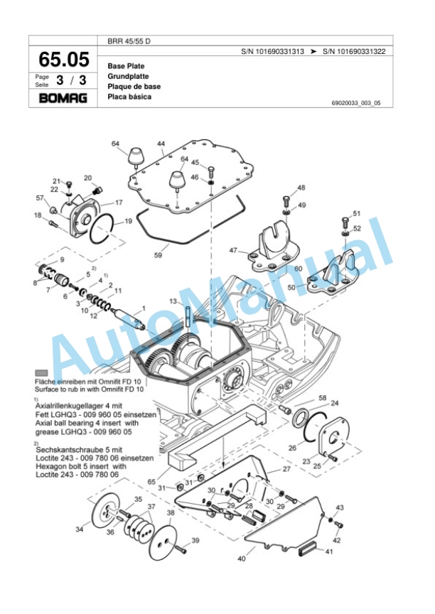 Bomag BPR 45-55 D Vibratory Plate Compactor Spare Parts Catalogue 00817903 4 Bomag BPR 45-55 D Vibratory Plate Compactor Spare Parts Catalogue 00817903-4
