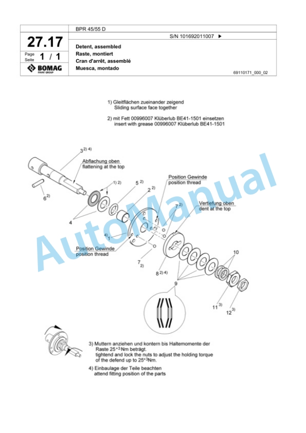Bomag BPR 45-55 D Vibratory Plate Compactor Spare Parts Catalogue 00817977 2 Bomag BPR 45-55 D Vibratory Plate Compactor Spare Parts Catalogue 00817977-2