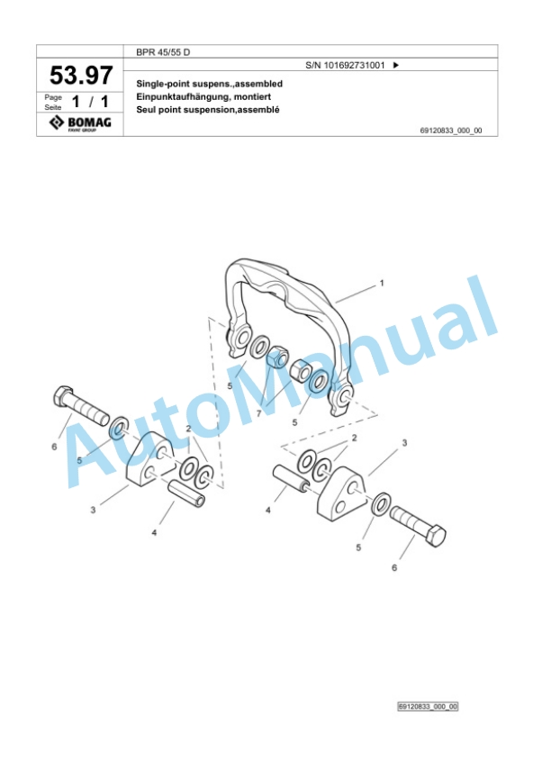 Bomag BPR 45-55 D Vibratory Plate Compactor Spare Parts Catalogue 00824375 2 Bomag BPR 45-55 D Vibratory Plate Compactor Spare Parts Catalogue 00824375-2