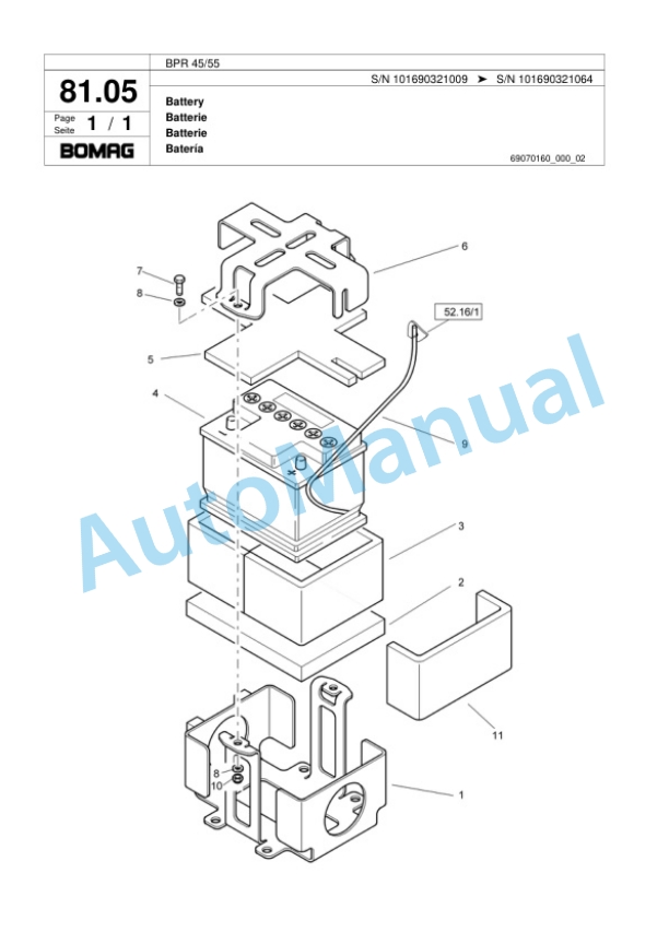 Bomag BPR 45-55 Vibratory Plate Compactor Spare Parts Catalogue 00817919 5 Bomag BPR 45-55 Vibratory Plate Compactor Spare Parts Catalogue 00817919-5