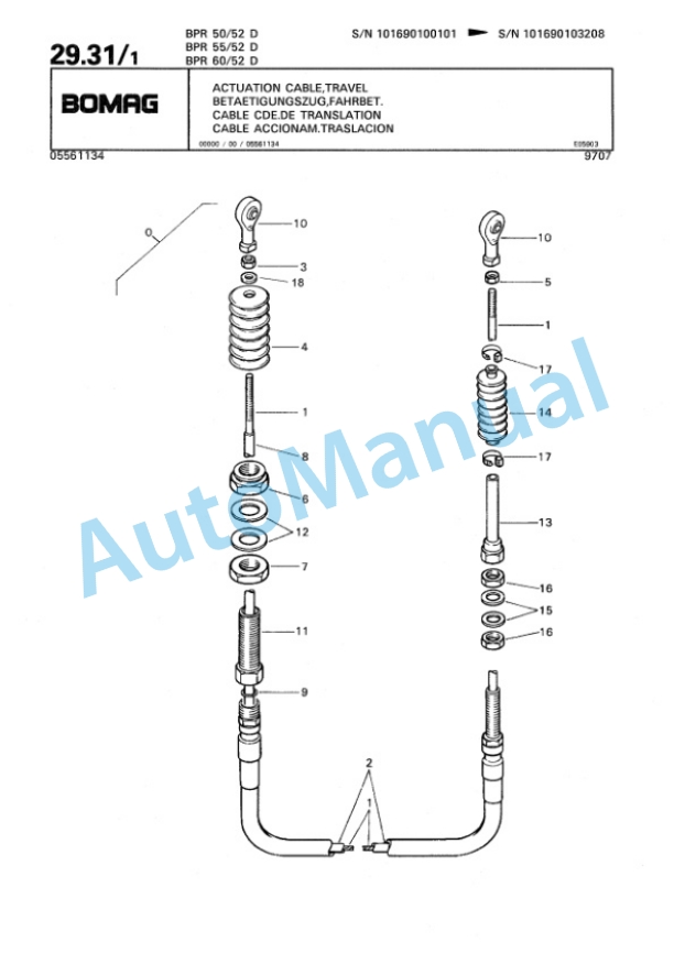 Bomag BPR 50-52 D, BPR 55-52 D, BPR 60-52 D Vibratory Plate Compactor Spare Parts Catalogue 00813405 3 Bomag BPR 50-52 D, BPR 55-52 D, BPR 60-52 D Vibratory Plate Compactor Spare Parts Catalogue 00813405-3