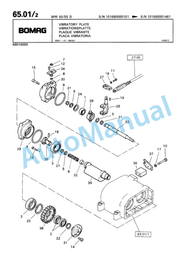Bomag BPR 50-55 D Vibratory Plate Compactor Spare Parts Catalogue 00813333 5 Bomag BPR 50-55 D Vibratory Plate Compactor Spare Parts Catalogue 00813333-5