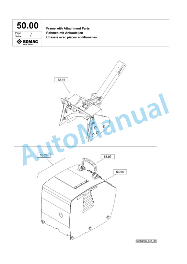 Bomag BPR 50-55 D Vibratory Plate Compactor Spare Parts Catalogue 00825245 2 Bomag BPR 50-55 D Vibratory Plate Compactor Spare Parts Catalogue 00825245-2