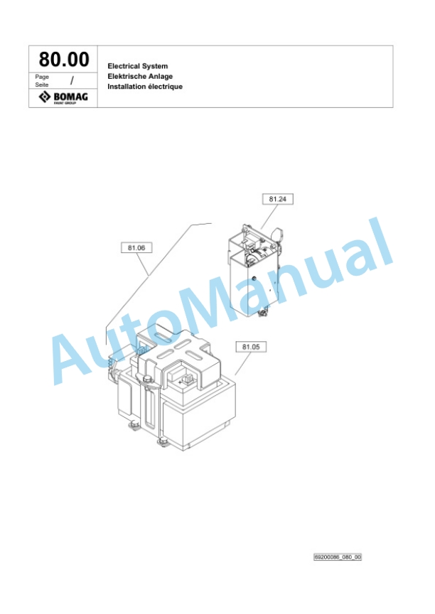 Bomag BPR 50-55 D Vibratory Plate Compactor Spare Parts Catalogue 00825245 3 Bomag BPR 50-55 D Vibratory Plate Compactor Spare Parts Catalogue 00825245-3