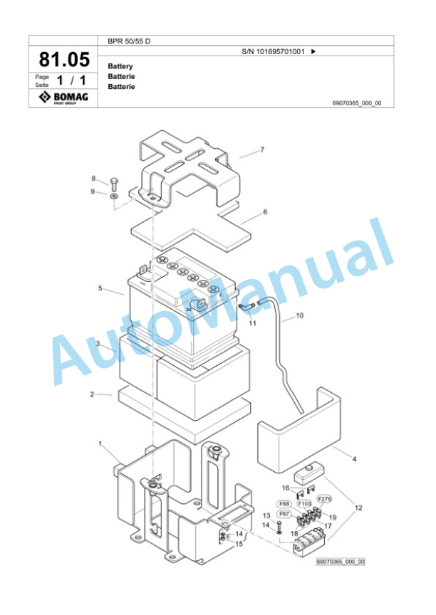 Bomag BPR 50-55 D Vibratory Plate Compactor Spare Parts Catalogue 00826819 4 Bomag BPR 50-55 D Vibratory Plate Compactor Spare Parts Catalogue 00826819-4