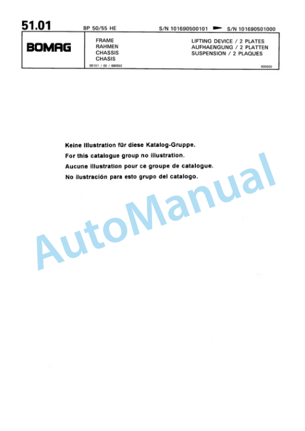 Bomag BPR 50-55 HE Vibratory Plate Compactor Spare Parts Catalogue 00813334 2 Bomag BPR 50-55 HE Vibratory Plate Compactor Spare Parts Catalogue 00813334-2