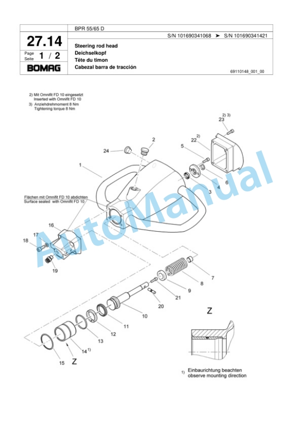 Bomag BPR 55-65 D Vibratory Plate Compactor Spare Parts Catalogue 00817915 2 Bomag BPR 55-65 D Vibratory Plate Compactor Spare Parts Catalogue 00817915-2