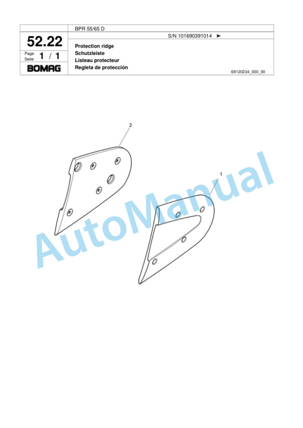 Bomag BPR 55-65 D Vibratory Plate Compactor Spare Parts Catalogue 00817923 3 Bomag BPR 55-65 D Vibratory Plate Compactor Spare Parts Catalogue 00817923-3