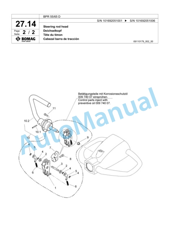 Bomag BPR 55-65 D Vibratory Plate Compactor Spare Parts Catalogue 00817985 2 Bomag BPR 55-65 D Vibratory Plate Compactor Spare Parts Catalogue 00817985-2