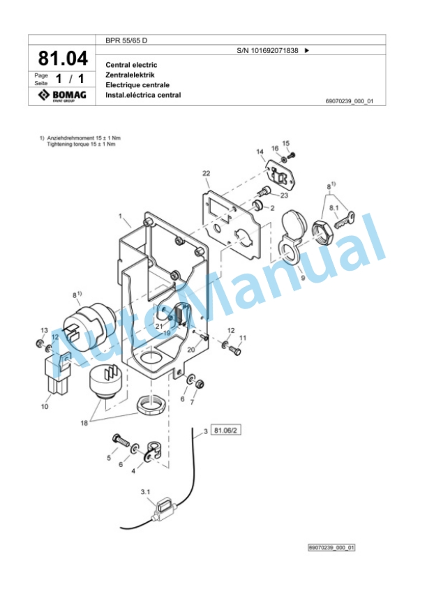 Bomag BPR 55-65 D Vibratory Plate Compactor Spare Parts Catalogue 00817989 4 Bomag BPR 55-65 D Vibratory Plate Compactor Spare Parts Catalogue 00817989-4