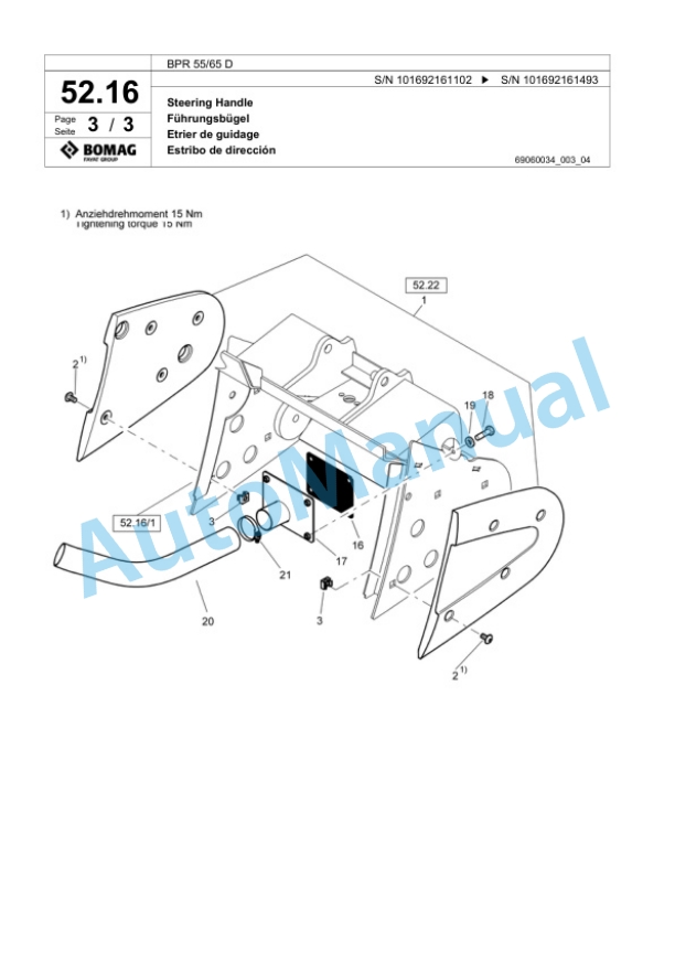 Bomag BPR 55-65 D Vibratory Plate Compactor Spare Parts Catalogue 00818497 2 Bomag BPR 55-65 D Vibratory Plate Compactor Spare Parts Catalogue 00818497-2