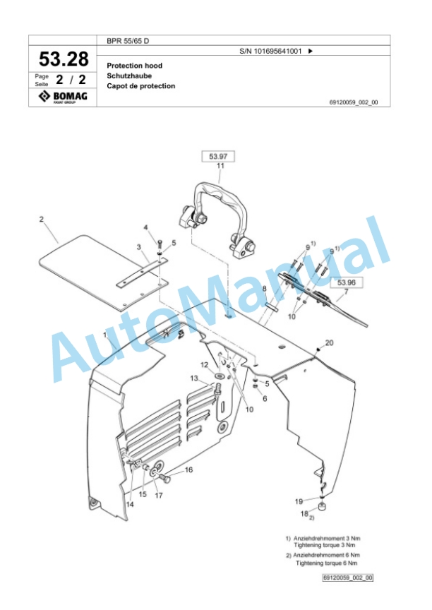 Bomag BPR 55-65 D Vibratory Plate Compactor Spare Parts Catalogue 00826681 2 Bomag BPR 55-65 D Vibratory Plate Compactor Spare Parts Catalogue 00826681-2